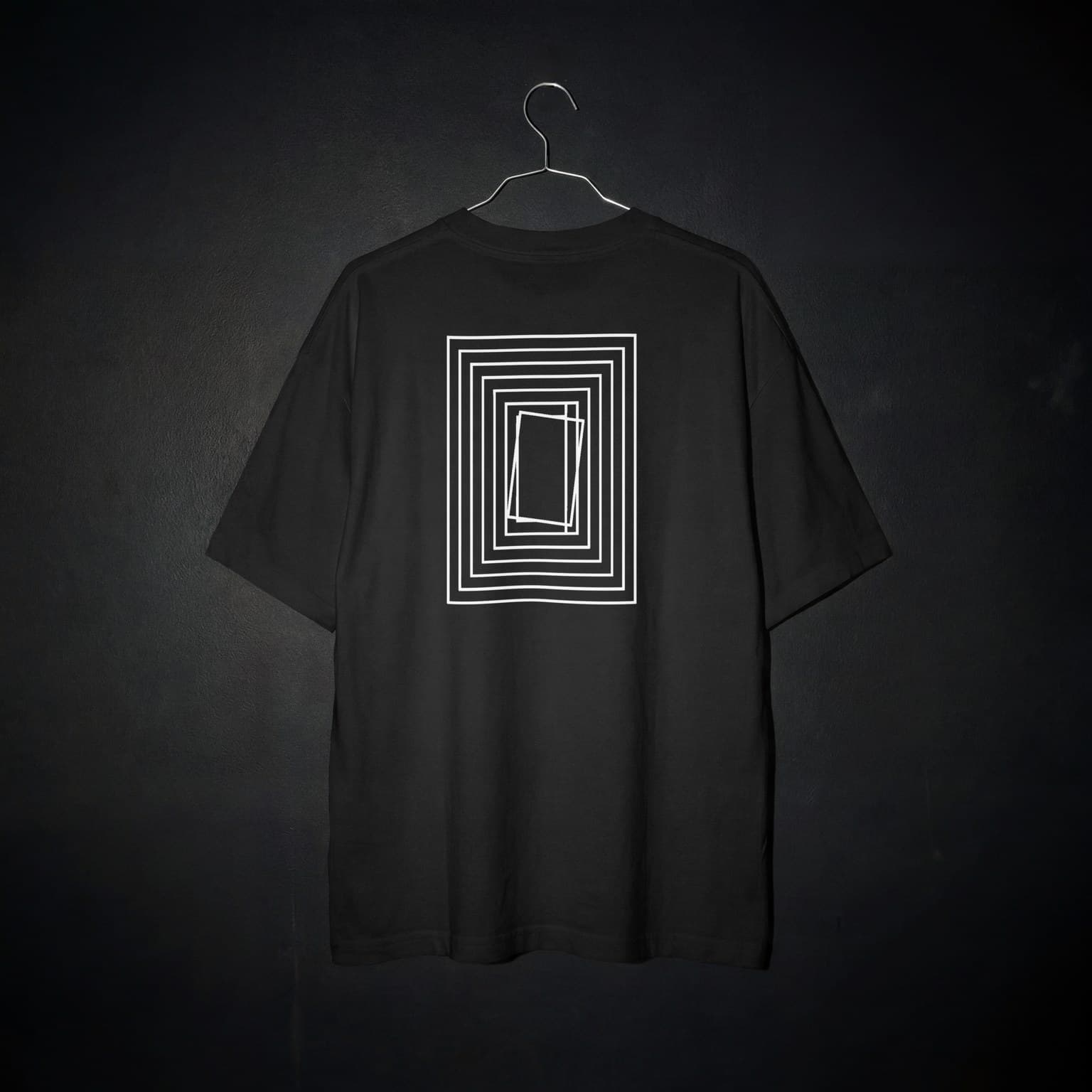 Binary & Thread — The Call Stack piece on a black heavyweight crewneck